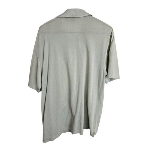 Boss Hugo Boss Shirt Men M Light Green Button Down Shirt Silk Shirt Men Golf - Picture 8 of 8